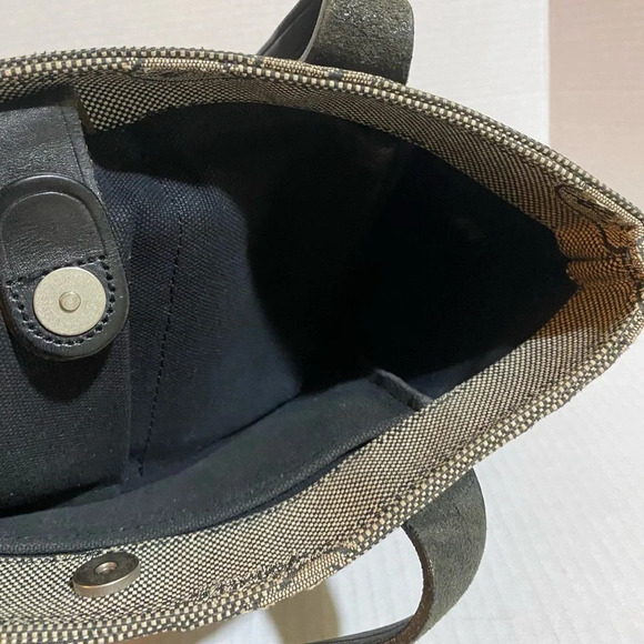 Agenes b voyage canvas leather tote handbag - Picture 9 of 12